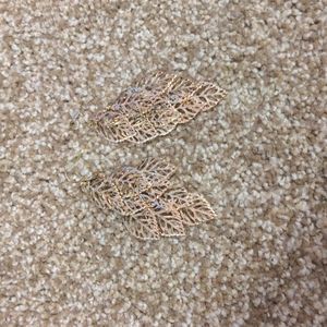 Gold leaf earrings